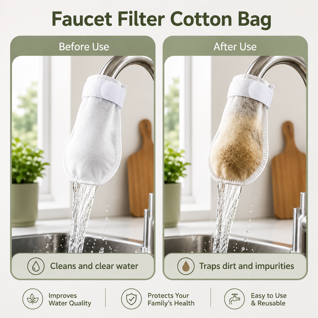 Cotton Water Filter (Buy 10 Get 10 Free)