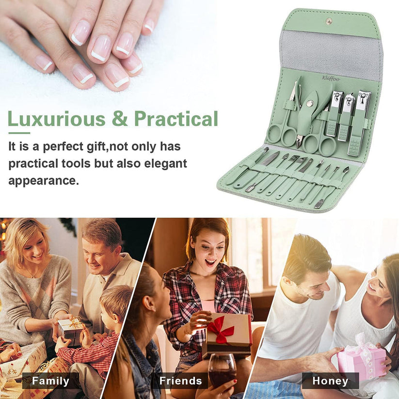 Nail Clipper & Grooming Tools Kit - 16pcs