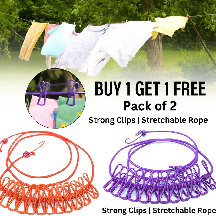 Strong Cloth Drying Rope with Hooks(BUY 1 GET 1 FREE)