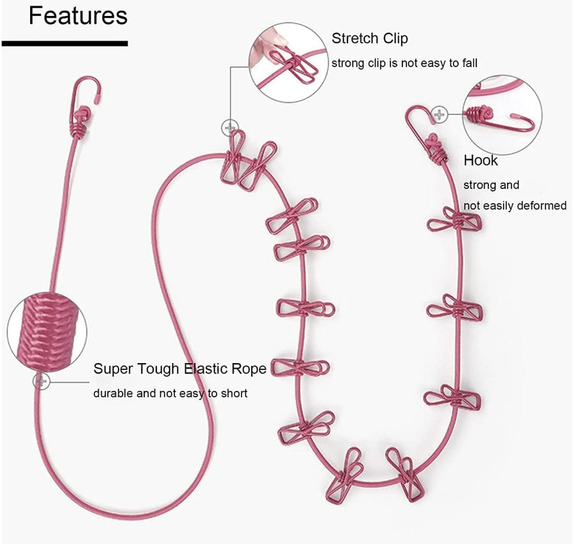 Strong Cloth Drying Rope with Hooks(BUY 1 GET 1 FREE)