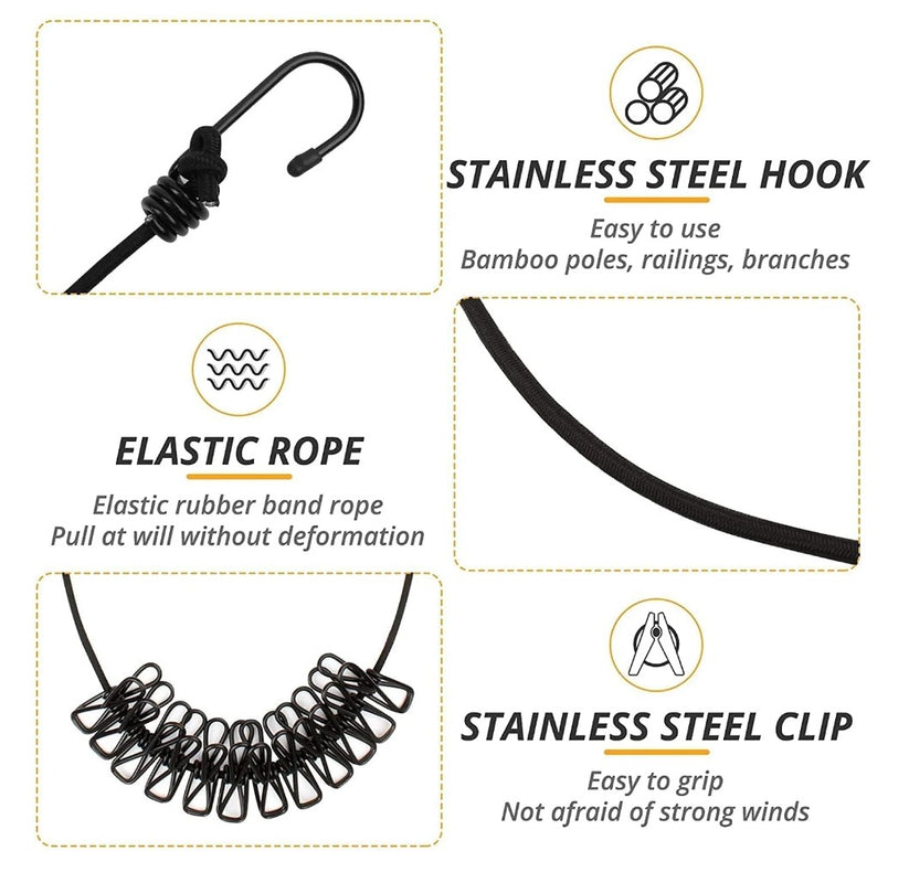 Strong Cloth Drying Rope with Hooks(BUY 1 GET 1 FREE)