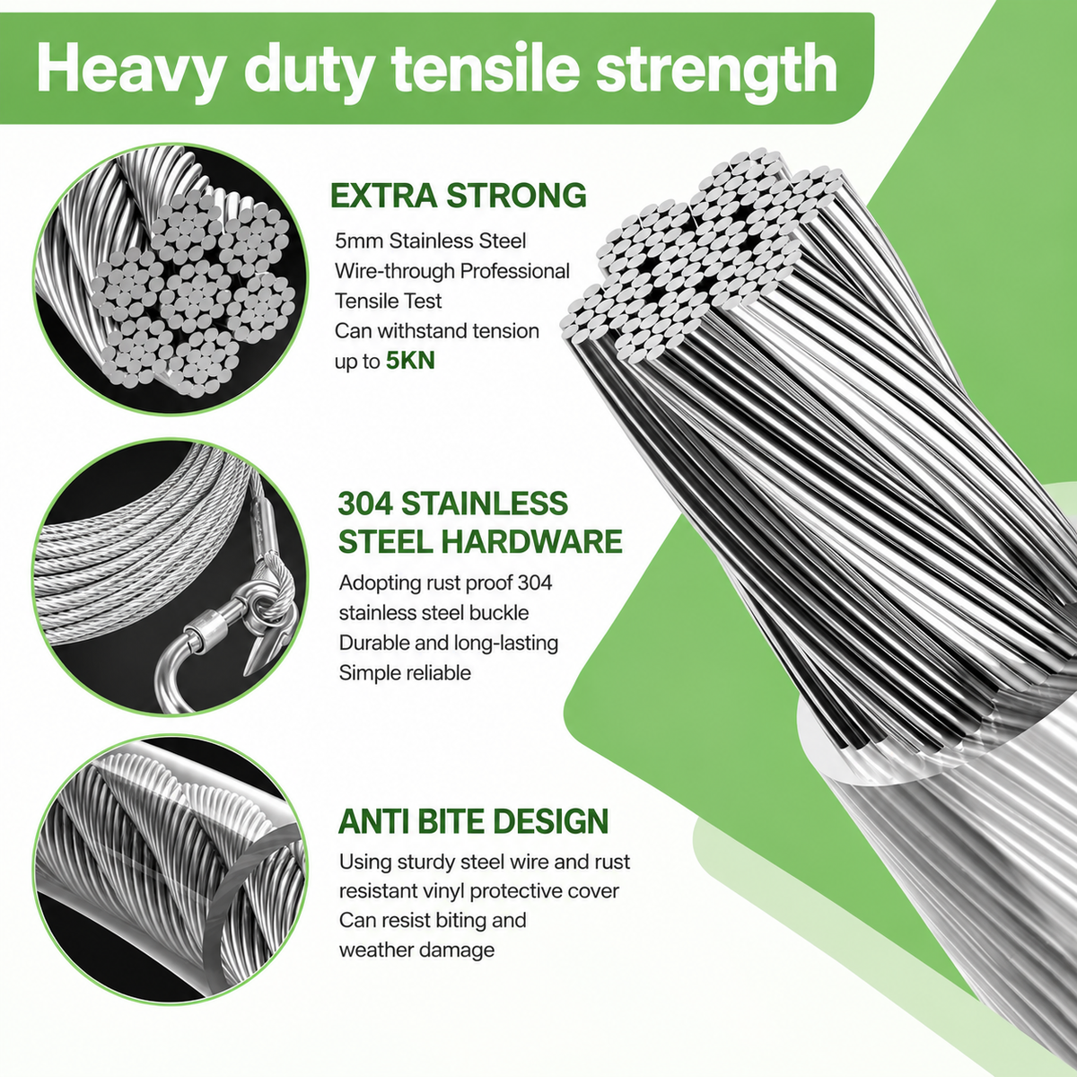 Portable Stainless Steel Clothesline Rope with Hooks (Buy 1 Get 1 Free)