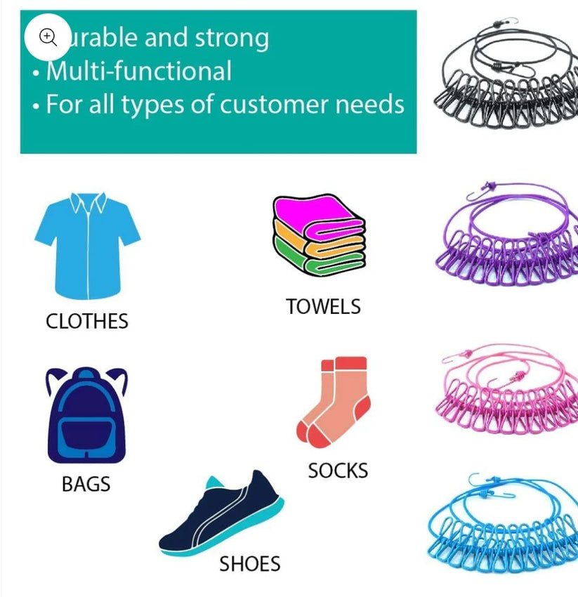 Strong Cloth Drying Rope with Hooks(BUY 1 GET 1 FREE)